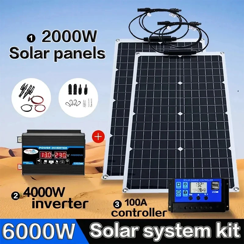 Grid Tie Inverter Limiter 2000W - طقم شمسي الكل في واحد بقوة
