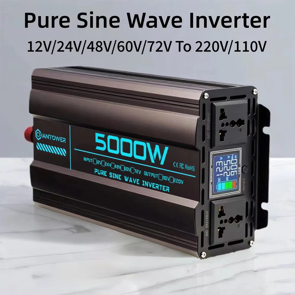 Pure Sine Wave Inverter 5000W 48V 220V - نقية شرط لموجة العاكس تيار مستمر