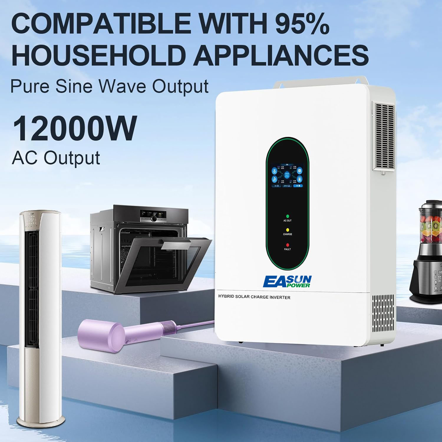 عاكس طاقة شمسية هجين EASUN POW - مراجعة Grid Tie Inverter Limiter 2000W وسعره