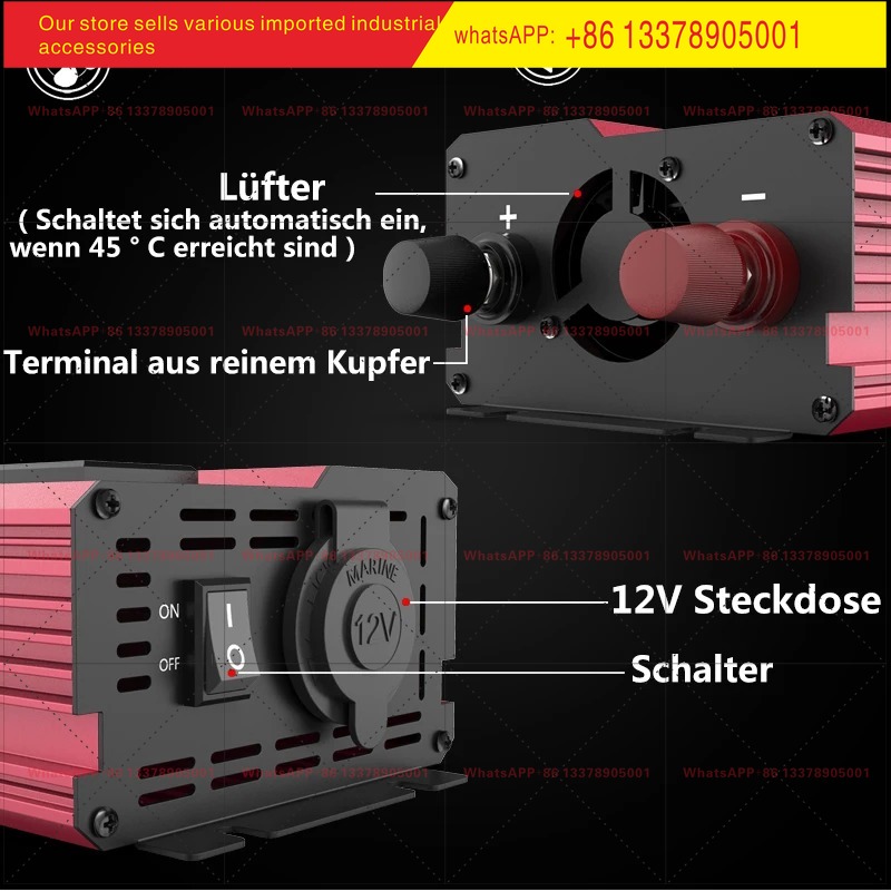 محول طاقة من 12 فولت إلى 220 ف - مراجعة Power Inverter 12V 220V 4000W Continuous وسعره