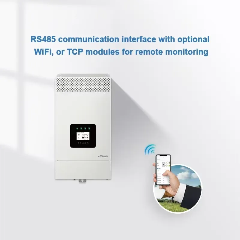 أحدث محول طاقة شمسية هجين خارج - مراجعة Hybrid Solar Inverter 5.5Kw Mppt 48V وسعره
