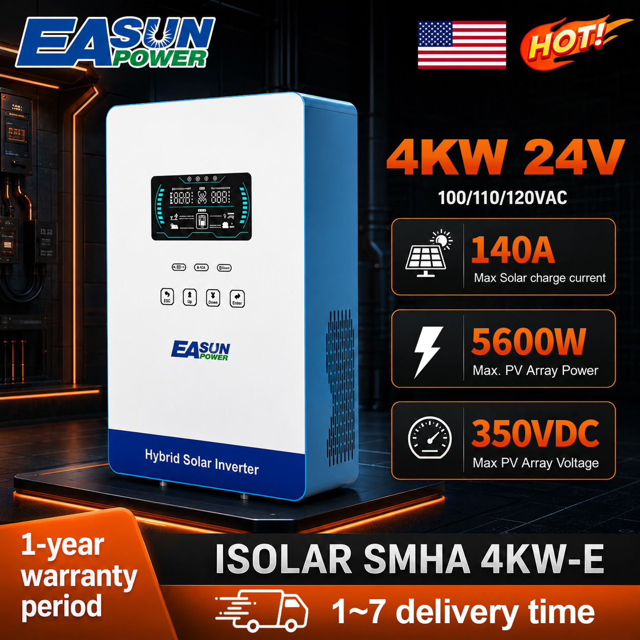 EASUN POWER عاكس شمسي 4000 واط - مراجعة Grid Tie Inverter Limiter 2000W وسعره