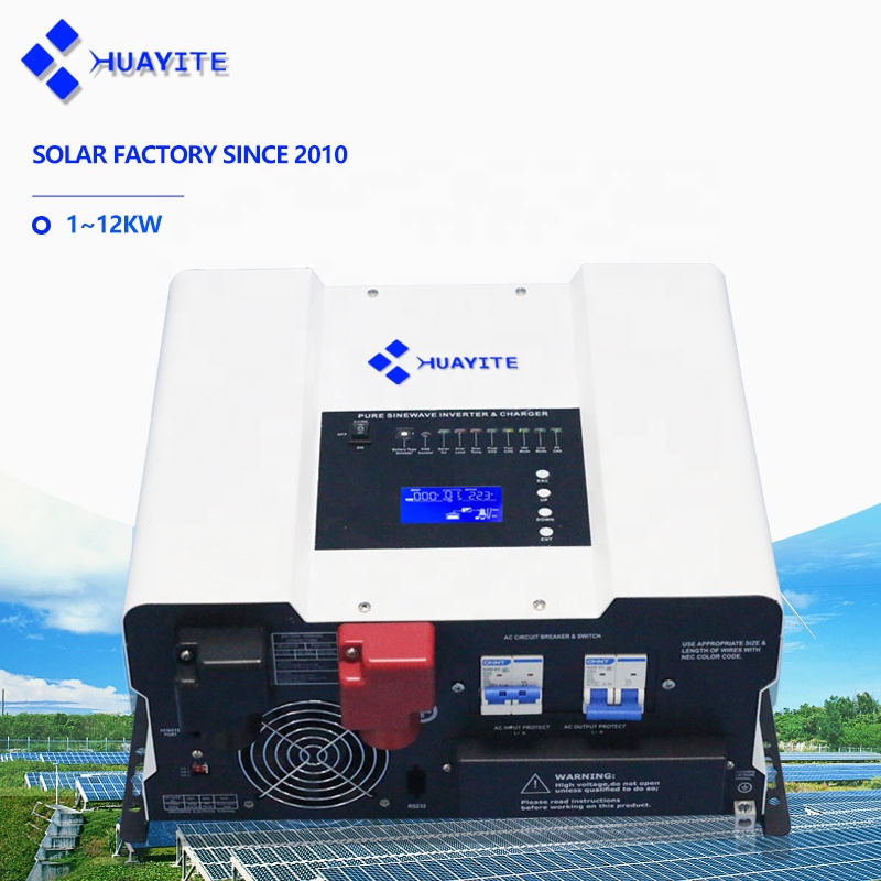محول طاقة شمسية هجين خارج الشب - مراجعة Off Grid Solar Inverter 48V 6000W وسعره