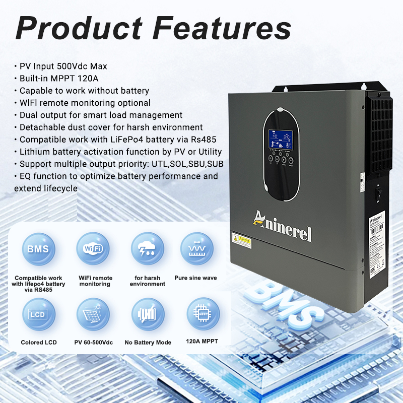 انفيرتر هجين أنيريل 4200 واط 3 - مراجعة Inverter Pure Sine Wave 60Hz 120V 3000W وسعره